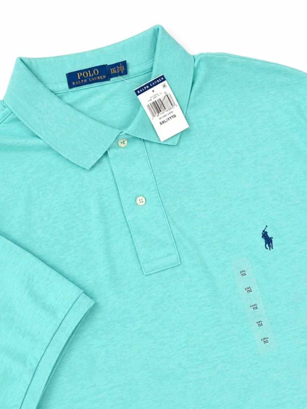 Polo Ralph Lauren Polo Shirt Men’s 2XLT NWT Aqua Blue Short Sleeve Pony Logo Big